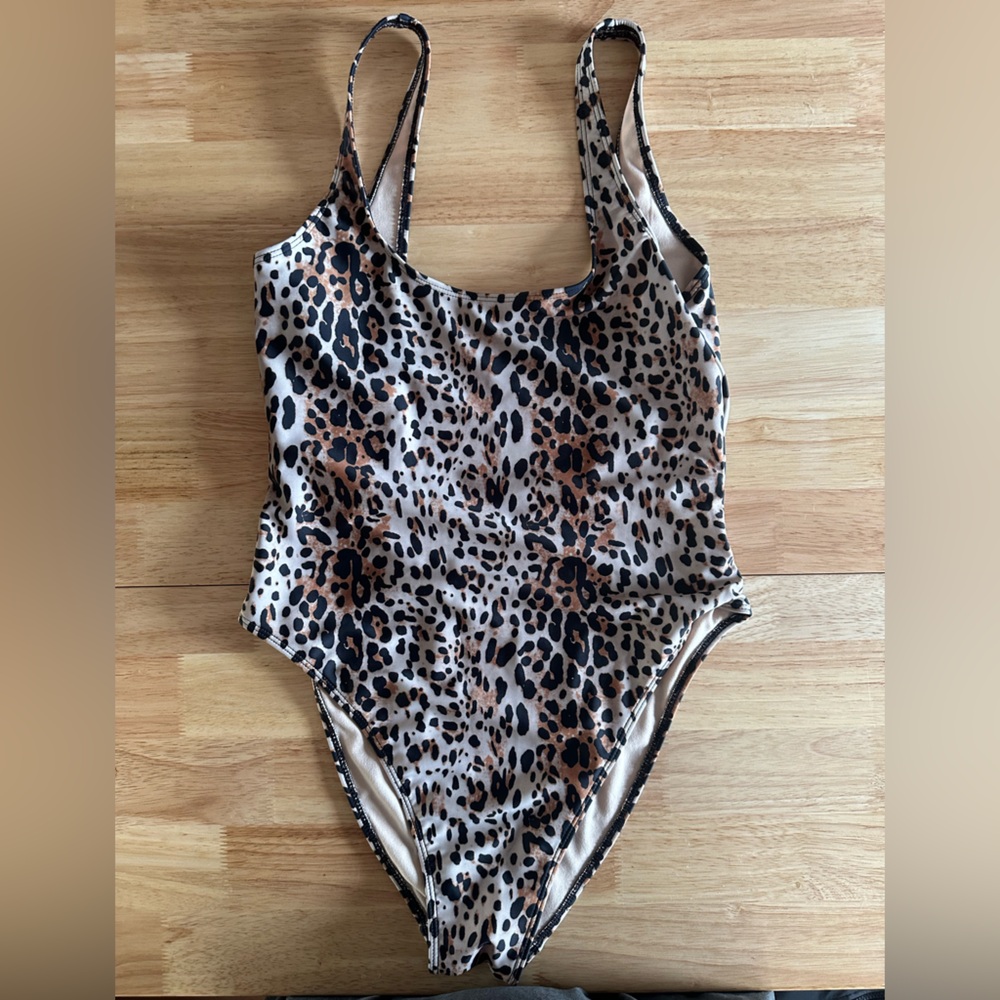 Leopard Print One-Piece Swimsuit